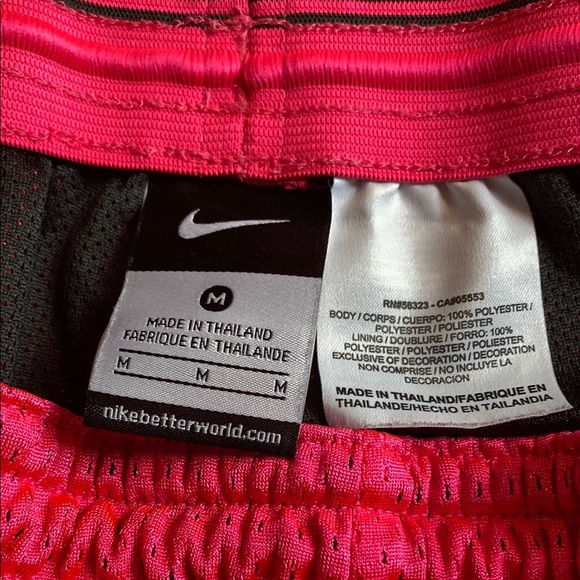 Nike Women's Bright Pink Athletic Shorts - Picture 2 of 3